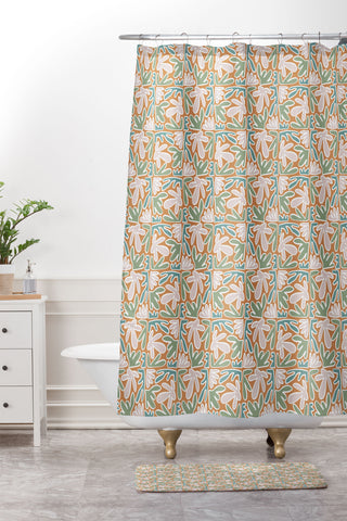 CoastL Studio Florals for Fun Shower Curtain And Mat