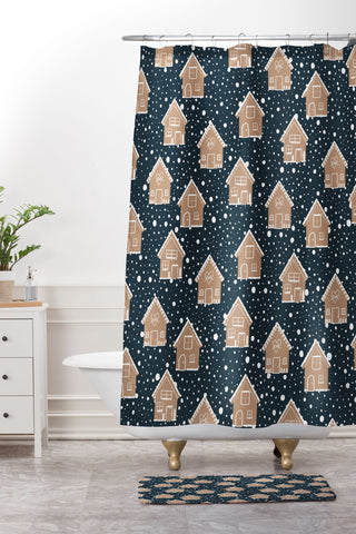 CoastL Studio Home for the Holidays I Shower Curtain And Mat