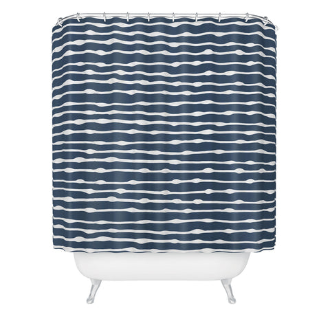 CoastL Studio Khipu Classic Blue Shower Curtain