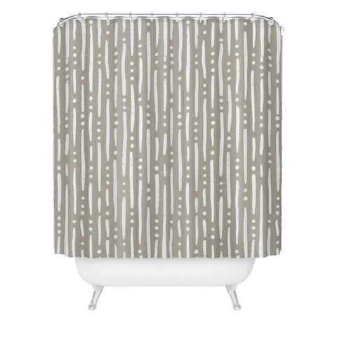 CoastL Studio Line Up in Sand Shower Curtain