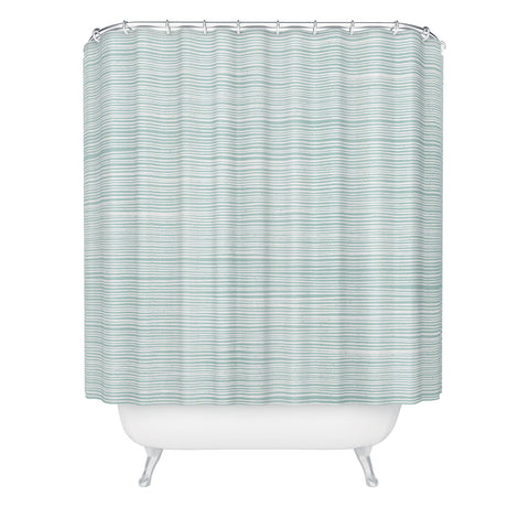 CoastL Studio Ocean Tide Sea Foam Shower Curtain