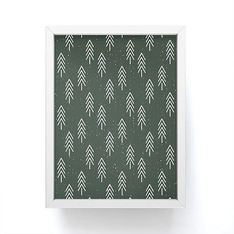CoastL Studio Pine Trees Olive Framed Mini Art Print