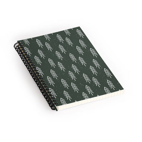 CoastL Studio Pine Trees Olive Spiral Notebook
