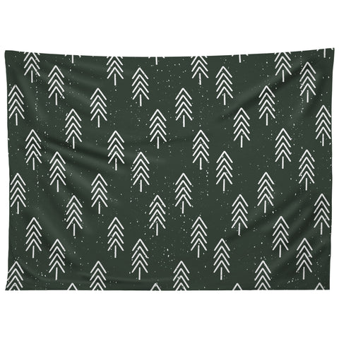 CoastL Studio Pine Trees Olive Tapestry