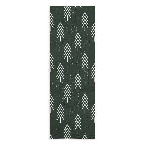 CoastL Studio Pine Trees Olive Yoga Towel