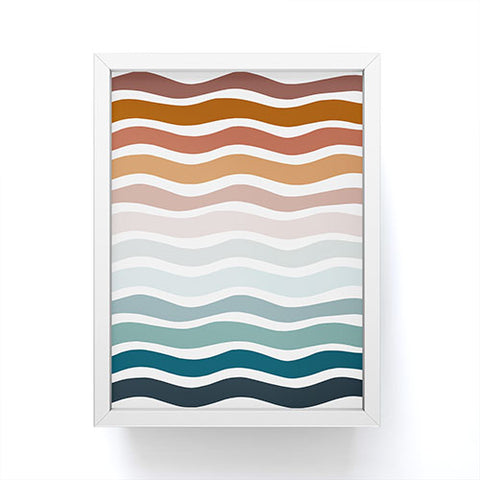 CoastL Studio Rainbow Waves Framed Mini Art Print