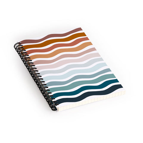 CoastL Studio Rainbow Waves Spiral Notebook