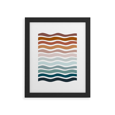 CoastL Studio Rainbow Waves Framed Art Print