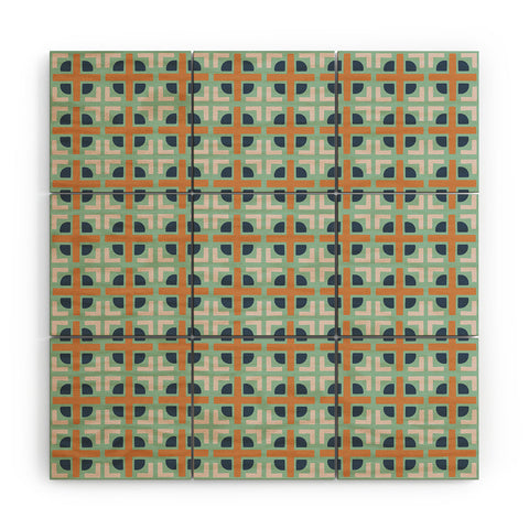 CoastL Studio Retro Tile I Wood Wall Mural