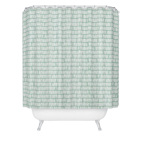 CoastL Studio Sandbreak Cool Mint Shower Curtain