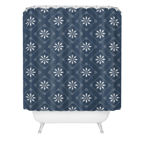 CoastL Studio Scandinavian Classic Blue Shower Curtain