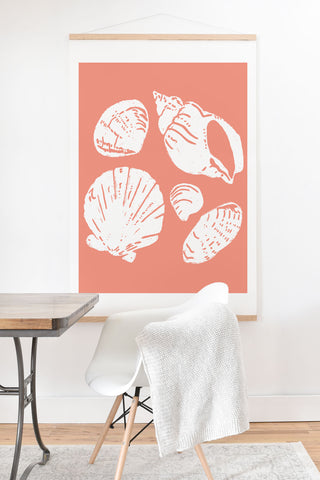 CoastL Studio Shells Coral Art Print And Hanger