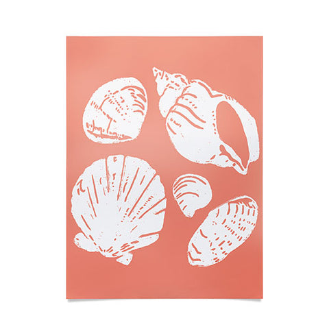 CoastL Studio Shells Coral Poster