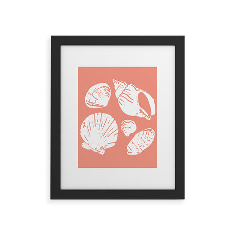 CoastL Studio Shells Coral Framed Art Print