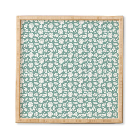 CoastL Studio Shells Teal Framed Wall Art