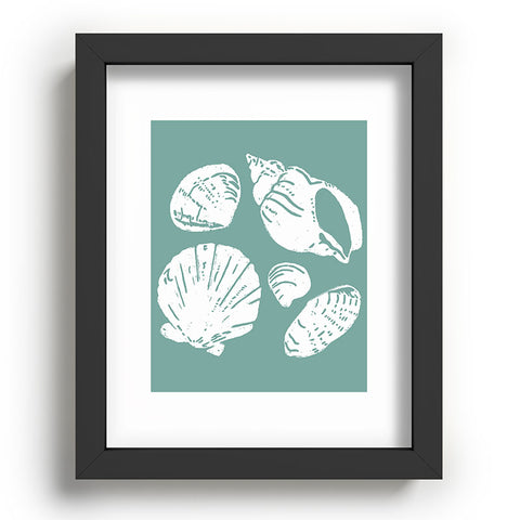 CoastL Studio Shells Teal Recessed Framing Rectangle