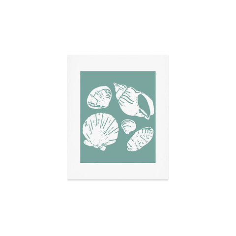 CoastL Studio Shells Teal Art Print
