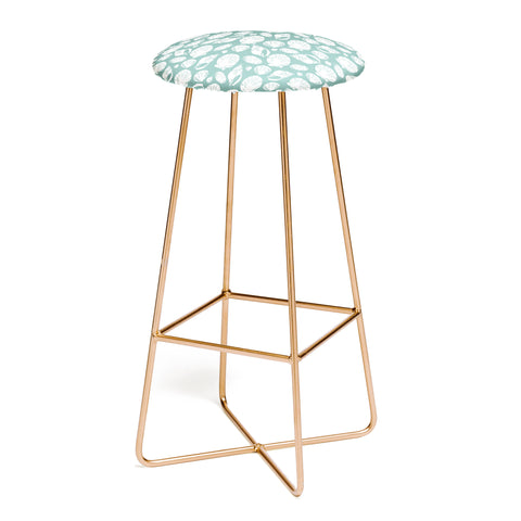CoastL Studio Shells Teal Bar Stool