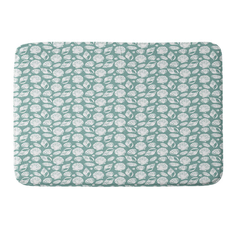CoastL Studio Shells Teal Memory Foam Bath Mat