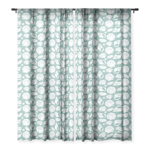 CoastL Studio Shells Teal Sheer Non Repeat