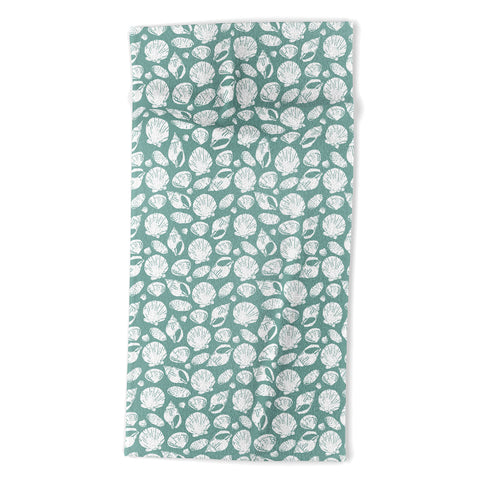CoastL Studio Shells Teal Beach Towel