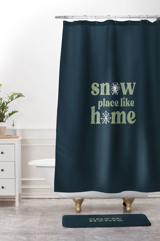 CoastL Studio Snow Place Like Home Shower Curtain And Mat