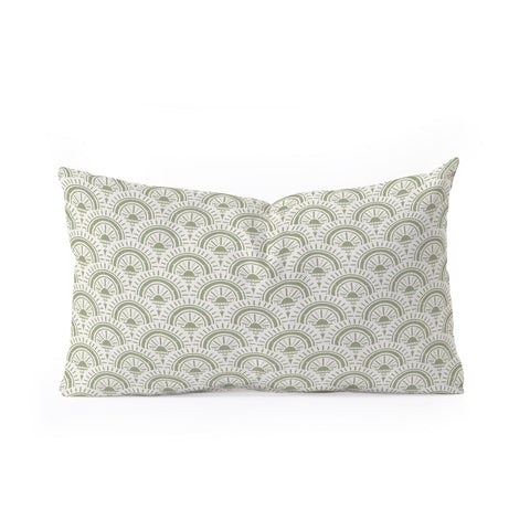 CoastL Studio Surfside Deco Lush Green Oblong Throw Pillow