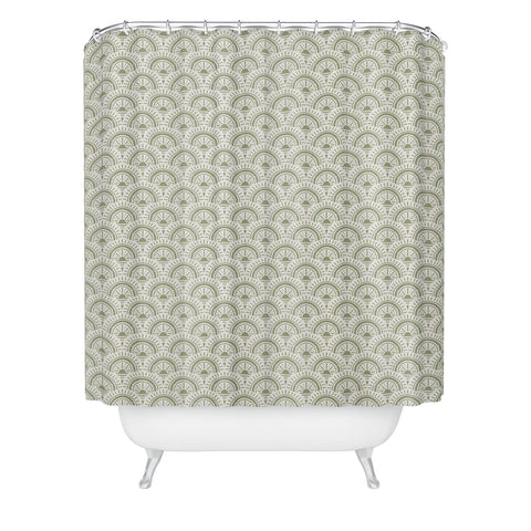 CoastL Studio Surfside Deco Lush Green Shower Curtain