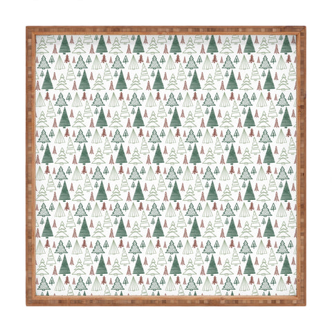 CoastL Studio Tree Farm Classic Christmas Square Tray
