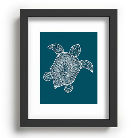 CoastL Studio Tropical Turtle Lagoon Blue Recessed Framing Rectangle