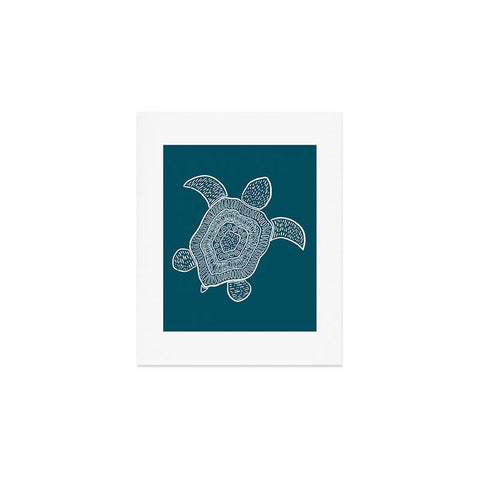 CoastL Studio Tropical Turtle Lagoon Blue Art Print