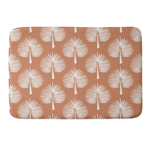 CoastL Studio Wide Palm Terra Cotta Memory Foam Bath Mat
