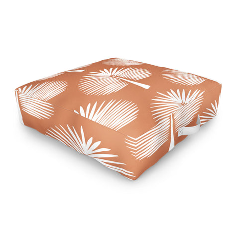 CoastL Studio Wide Palm Terra Cotta Outdoor Floor Cushion