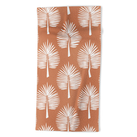 CoastL Studio Wide Palm Terra Cotta Beach Towel