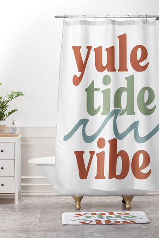 CoastL Studio YuleTide Vibe Shower Curtain And Mat