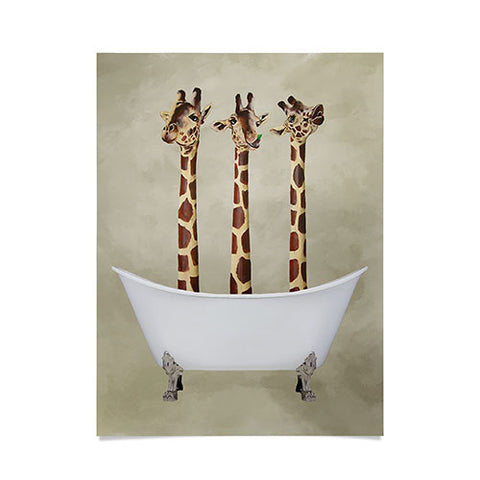 Coco de Paris 3 giraffes in bathtub Poster