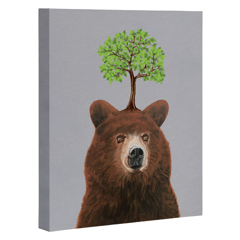 Coco de Paris A brown bear with a tree Art Canvas