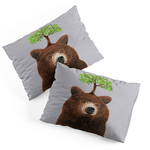 Coco de Paris A brown bear with a tree Pillow Shams