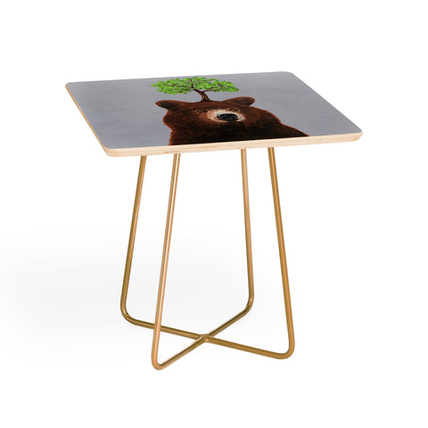 Coco de Paris A brown bear with a tree Side Table