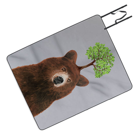 Coco de Paris A brown bear with a tree Picnic Blanket