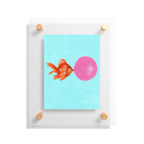 Coco de Paris A bubblegum goldfish Floating Acrylic Print