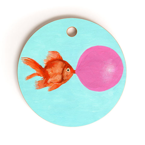 Coco de Paris A bubblegum goldfish Cutting Board Round