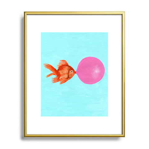 Coco de Paris A bubblegum goldfish Metal Framed Art Print