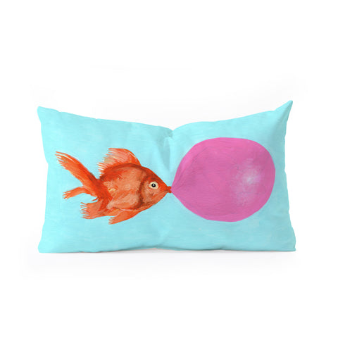 Coco de Paris A bubblegum goldfish Oblong Throw Pillow