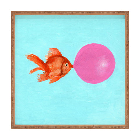 Coco de Paris A bubblegum goldfish Square Tray