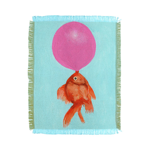 Coco de Paris A bubblegum goldfish Throw Blanket