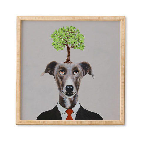 Coco de Paris A greyhound with a tree Framed Wall Art