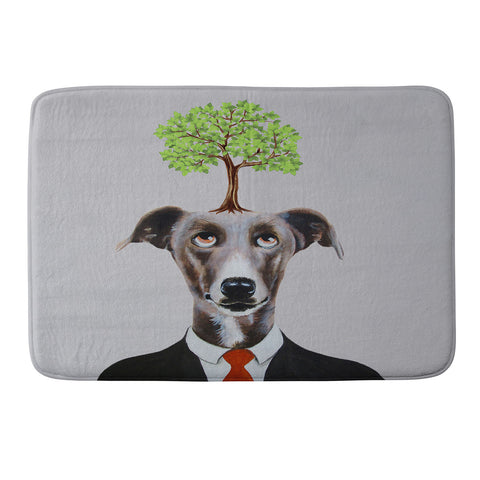 Coco de Paris A greyhound with a tree Memory Foam Bath Mat
