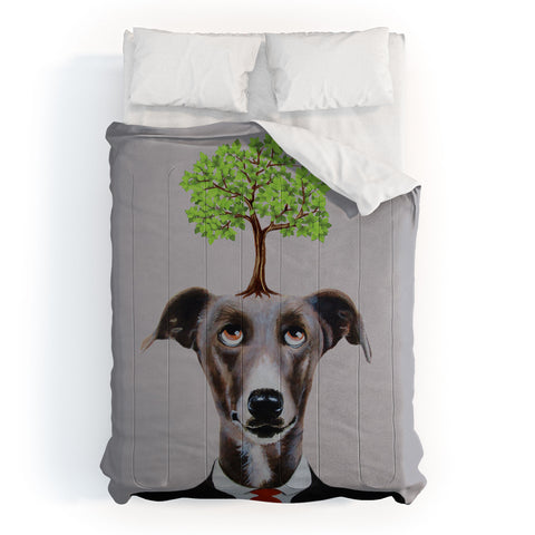 Coco de Paris A greyhound with a tree Comforter