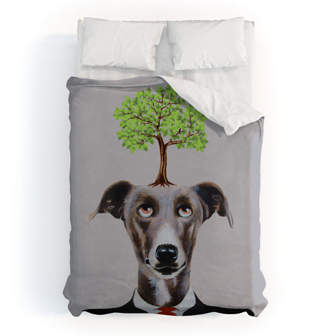 Coco de Paris A greyhound with a tree Duvet Cover